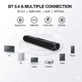 thumbnail image 5 of Jierben Sound Bar for TV , home theater sound system TV Speakers with 3 EQ Modes, Bluetooth 5.4/HDMI-ARC/Optical/AUX Connection for PC/Gaming/Projectors, 5 of 7