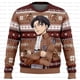 thumbnail image 2 of Suéter navideño feo de Levi Ackerman Attack on Titan, sudadera con capucha de dibujos animados de anime para mujer y hombre, moda 2025 para parejas, 2 of 5