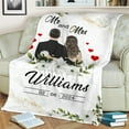 thumbnail image 3 of Personalized Wedding Blanket - Custom Mr and Mrs Throw Blanket with Couple Name & Date - Romantic Gift for Newlyweds, Anniversary, Bridal Shower- Fleece-60x80, 3 of 4