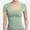 Light green, variant on Womens Basic Scoop Neck Short Sleeve T Shirt Slim Fit Tee Summer Going Out Crop Tops Tight Sexy Shirts