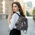 thumbnail image 6 of FORMRS Mini Backpack Purse for Women Travel Daypack Casual Shoulder Bag, Light Purple Flowers, 6 of 7