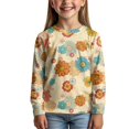 thumbnail image 2 of Garronmavis Hippie Flowers Girls Long Sleeve T-Shirts 7-8 Loose Kids Basic Soft Long Sleeve Tees Top Lightweight Kids Crewneck T-Shirts Fall Tops Fashion Fall Winter Clothes, 2 of 7