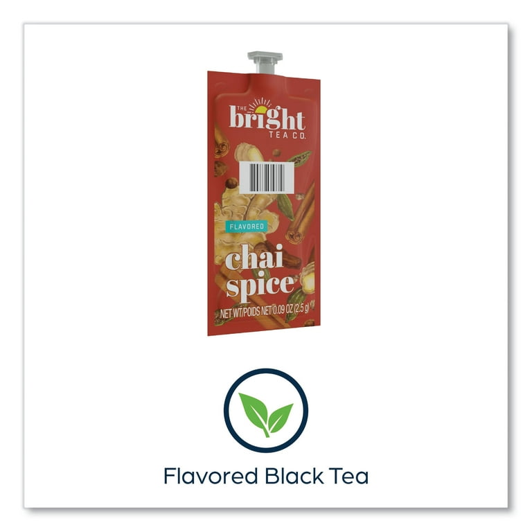 The Bright Tea Co. Chai Spice Black Tea Freshpack, Chai Spice, 0.09 oz Pouch, 100/Carton The Bright Tea Co. Chai Spice Black Tea Freshpack, Chai Spice, 0.09 oz Pouch, 100/Carton