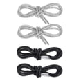 thumbnail image 1 of Cuerdas de zapato de cristal de 4 piezas Uxcell de 47" de longitud, cuerdas de zapato brillantes para zapatillas, blancas y negras, 1 of 6