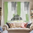 thumbnail image 2 of Sage Green Swag Curtain Valance for Windows, Grey Graffiti Modern Oil Paint Geometric Abstract Window Treatments Short Swag Topper for Kitchen Windows Bathroom Bedroom, 36"x45", 2 of 8