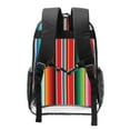 thumbnail image 2 of Honeii Mexican Serape Blanket Stripes Print Clear Backpack Heavy Duty Transparent Bag 17" See Through BookBag for Women Men Adults Work Festival Sports Travel, 2 of 7