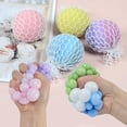 thumbnail image 4 of NWOKYZGH 1Pc Colorful Mesh Grape Stress Balls, Squeeze Color Change Fidget Toys for Stress Relief and Hand Exercise, 4 of 5