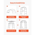 thumbnail image 6 of VEVOR Cucumber Trellis, U-Shape Garden Trellises for Raised Bed, Metal Arch Plant Support for Vine, Climbing Plants Outdoor, Peas, Beans, Zucchini, Tomato, Squash, Flower (32.01 x 31.5 x 80.71 in), 6 of 9