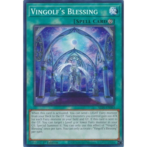 YuGiOh Alliance Insight Common / Short Print Vingolf's Blessing ALIN-EN083