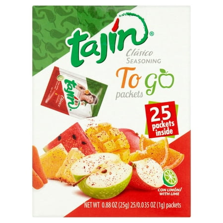 (2 Pack) Tajin To Go Packets Cl??sico Seasoning with Lime, 0.035 oz, 25 (Best Seasoning For Lima Beans)