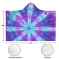 thumbnail image 3 of Wearable Blanket,Purple Blue Tie Dye Spiral Pattern Hooded Wearable Flannel Blanket for Adults & Teens,Winter Poncho Shawl Wrap Cape Cozy Anti-Pill,60"x80", 3 of 5