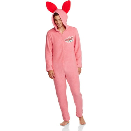 Men's Pink Bunny Union Suit
