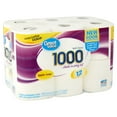 Great Value 1000 Sheets Toilet Paper, 12 Rolls