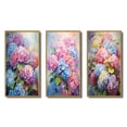 thumbnail image 2 of Designart "Delicate Bouquet Of Hydrangeas In Soft Pastels III" Hydrangea Framed Wall Art Set Of 3 - Pink Traditional Frame Canvas Set For Living Room Decor, 2 of 6