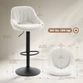 thumbnail image 3 of HOMCOM Bar Stools Set of 2 Swivel Adjustable Counter Height Barstools, 3 of 10