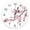 E70, variant on Japanese Style Cherry Blossoms Pink Decorative Round Wall Clock Custom Design Non Ticking Silent Bedrooms Large Wall Clock（10 Inch）
