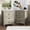 Gray-2PCS, variant on NEGYLIM Nightstand with Drawer for Bedroom, Farmhouse End Table with Charging Station, Wood Side Table with Storage Drawer for Living Room,Gray