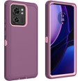 thumbnail image 1 of wonima11 for Motorola Edge 2023 Case (Not for Edge+ Version), Defender Case Heavy Duty Shockproof Dustproof 3 in 1 Rugged Protective Phone Cover for Motorola Moto Edge 2023 (Pink/Purple), 1 of 1