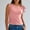 Pink, variant on LADIGASU Women'sSleeveless Round Neck Strap Solid Color Casual Top T-shirt