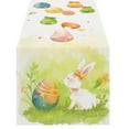thumbnail image 1 of Chemin de Table de Pâques en Lin Imprimé Lapin Nappe de Maison Décoration de Fête de Vacances Nappe, 1 of 5