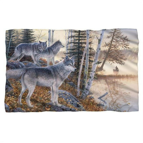 Trevco WW364-BKT1-36x58 36 x 58 in. Wild Wings & Silent Travelers 2 Polyster Fleece Blanket, White