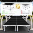 thumbnail image 5 of 4x4' Portable Stage Platform, 24"-41" Adjustable Height Stage Riser, Foldable Legs for Church, DJ, Wedding, School, 5 of 10
