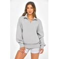 thumbnail image 6 of PRETTYGARDEN Womens Half Zip Oversized Sweatshirts Fleece Hoodies Trendy Long Sleeve Pullover Tops Y28k Fall Outfits, 6 of 7