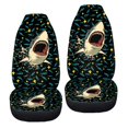 thumbnail image 6 of ZIATUBLE Sharks Fish Print Front Auto Seat Cover 2 Piece Soft Interior Vehicle Seat Protectors Easy to Install High Back Bucket Seat Covers Car Interior Accessories Universal Fit Cars Sedan SUV, 6 of 7