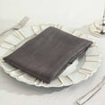 thumbnail image 4 of Efavormart 5 Pack CHARCOAL GREY 20"x20" Premium Faux Linen Napkins Slubby Textured Wrinkle Free Napkins, 4 of 10