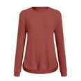 thumbnail image 4 of Wamejoo Long Sleeve Shirts for Womens Fall Fashion 2025 Tunic Tops to Wear with Leggings Plus Size Blouses Dressy Casual （Brick Red, S）, 4 of 6