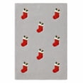 thumbnail image 2 of Christmas Flannel Throw Blanket, 39.4x27.6in Christmas Stocking Print Soft Cozy Fluffys Christmas Blanket for Living Room Sofa Bed(Christmas Stocking,Grey), 2 of 6