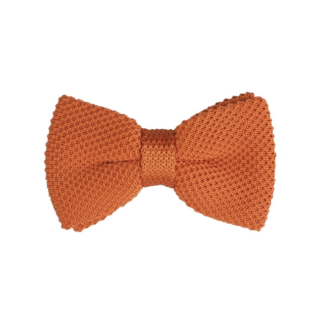 INSPIRE CHIC Nœuds Papillon Pré-Noués pour Homme, Sangle Ajustable, Nœud Papillon Tricoté Uni, Orange