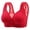 Red, variant on Wireless Push Up Bras For Women Front Closure Side Buckle Lace Seamless Adjustment Yoga Bra Women'S No Wire Bras