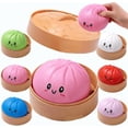 thumbnail image 7 of Yippzo Mystery Dumpling Squishy , 3.35 Inch Giant Dumpling Stress Ball, Rainbow Mystery Squishy Bun, Soft Squeeze Decompression Dough for Adults, 7 of 7