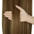 thumbnail image 5 of SHCKE Invisible Wire Hair Extensions 22 Inch Straight Hair Extensions Secure Fish Line Extensions Synthetic Hairpiece with Removable Secure Clips Ginger Brown Mix Bleach Blonde, 5 of 6