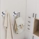 thumbnail image 2 of Zhuge Ganchos para toallas de baño, ganchos de pared para montaje en pared, ganchos para abrigos de acero inoxidable SUS 304 para puerta de armario, paquete de 8 (níquel cepillado), 2 of 3