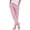 Pink, variant on Women's Elastic Waist Casual Trousers with Pockets Everyday Comfort Wear