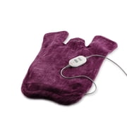 Sunbeam Massaging Renue Extended Back Tension Relieving Heat Therapy Wrap Heating Pad, Eggplant
