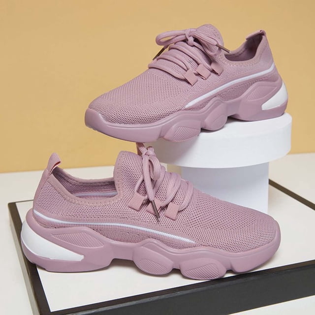 Sandalias transpirables de moda para mujer, zapatos de malla informales de suela gruesa, zapatillas tejidas Wmkox8yii ahfdhkah147