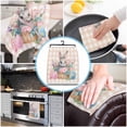 thumbnail image 4 of Easter Bunny Flowers Eggs Plaid Microfiber Towel Absorbent Kitchen Cleaning Cloth Dish Towel Household Cleaning Towel, 4 of 6