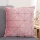 thumbnail image 1 of Nvzi funda de almohada de terciopelo a cuadros de color liso para cabecero. Clásica y atemporal, funda de almohada sencilla de color puro, queda genial con cualquier cama. 45 x 45 cm (rosa)., 1 of 5