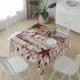 thumbnail image 6 of Vintage Farmhouse Table Cloth Waterproof Tablecloths, Brown Country Star Berries Wooden Grain Tablecloth Dining Table Cover for Kitchen Party Tabletop Outdoor, Square Tablecloth 54x54 Inch, 6 of 9