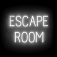 thumbnail image 1 of SpellBrite ESCAPE ROOM LED Sign for Business. 23.6" x 15.0" White ESCAPE ROOM Sign Has Neon Sign Look With Energy Efficient LED Light Source. Visible from 500+ Feet, 8 Animation Settings., 1 of 4