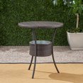 Oyster Bay Multi Brown Rattan Counter Table with Ice Pail Outdoor
