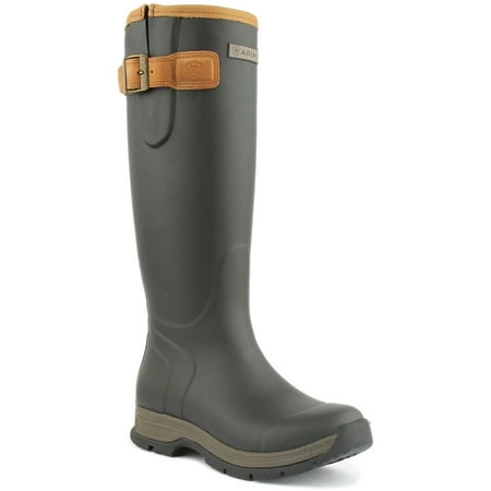 

Ariat Burford Women s Waterproof Rubber Wellington Boot In Brown Size 7.5