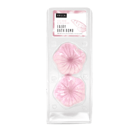 (6 Count) HALLU Fairy Flower Pink Bath Bomb, Island Hibiscus Scent