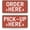 Red-2PK, variant on Order Here Sign, 2 pk Hanging Order Here Pick Up Here Signs, Double-Sided Acrylic Restaurant Signs for Business, Restaurants, Cafes & Bars, 11.9‘’x5.9‘’