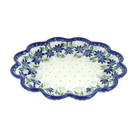 Blue Rose Polish Pottery Sierra Egg Plate