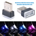 thumbnail image 2 of LEEYNEER Portable USB LED Car Interior Ambient Atmosphere Night Light Decorative Lamp, 2 of 8
