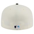 thumbnail image 4 of Men's New Era Cream Miami Marlins Chrome 59FIFTY Fitted Hat, 4 of 6